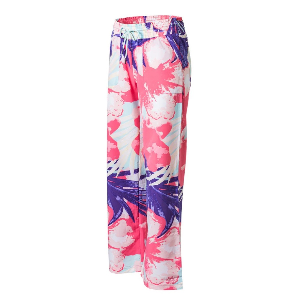 NWT UV Skinz UPF 50+ Sunwear Hibiscus Splash Pants Size Large
